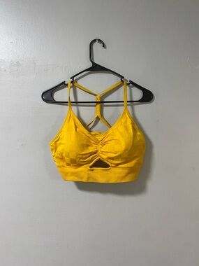 Yellow Strappy Seamless Bralette - Women Intimates